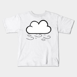 Windy Cloud Pattern Kids T-Shirt